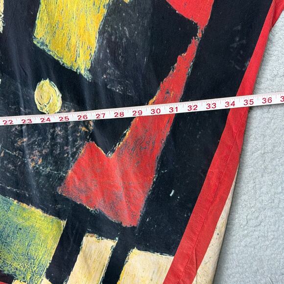 Cocoon House Silk Scarf Cardigan Bold Abstract Pattern One Size  Art to Wear - Picture 4 of 7